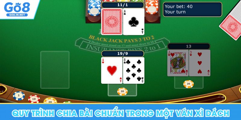 Chi tiết về quy trình chia bài chuẩn trong một ván xì dách
