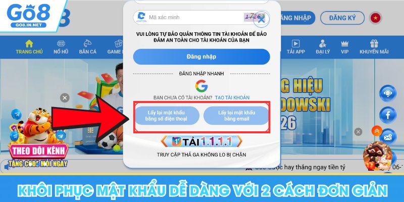 Đăng Nhập Go8 - Hướng Dẫn Nhanh Các Thao Tác Đơn Giản 8 Khôi phục mật khẩu Go8 dễ dàng với 2 cách đơn giản